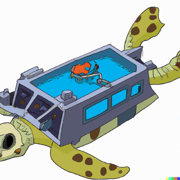 ai generate turtle submarine 2